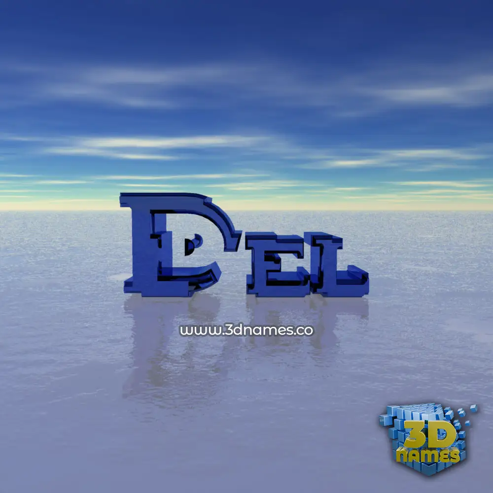 del in Horizon style - 3D name wallpaper