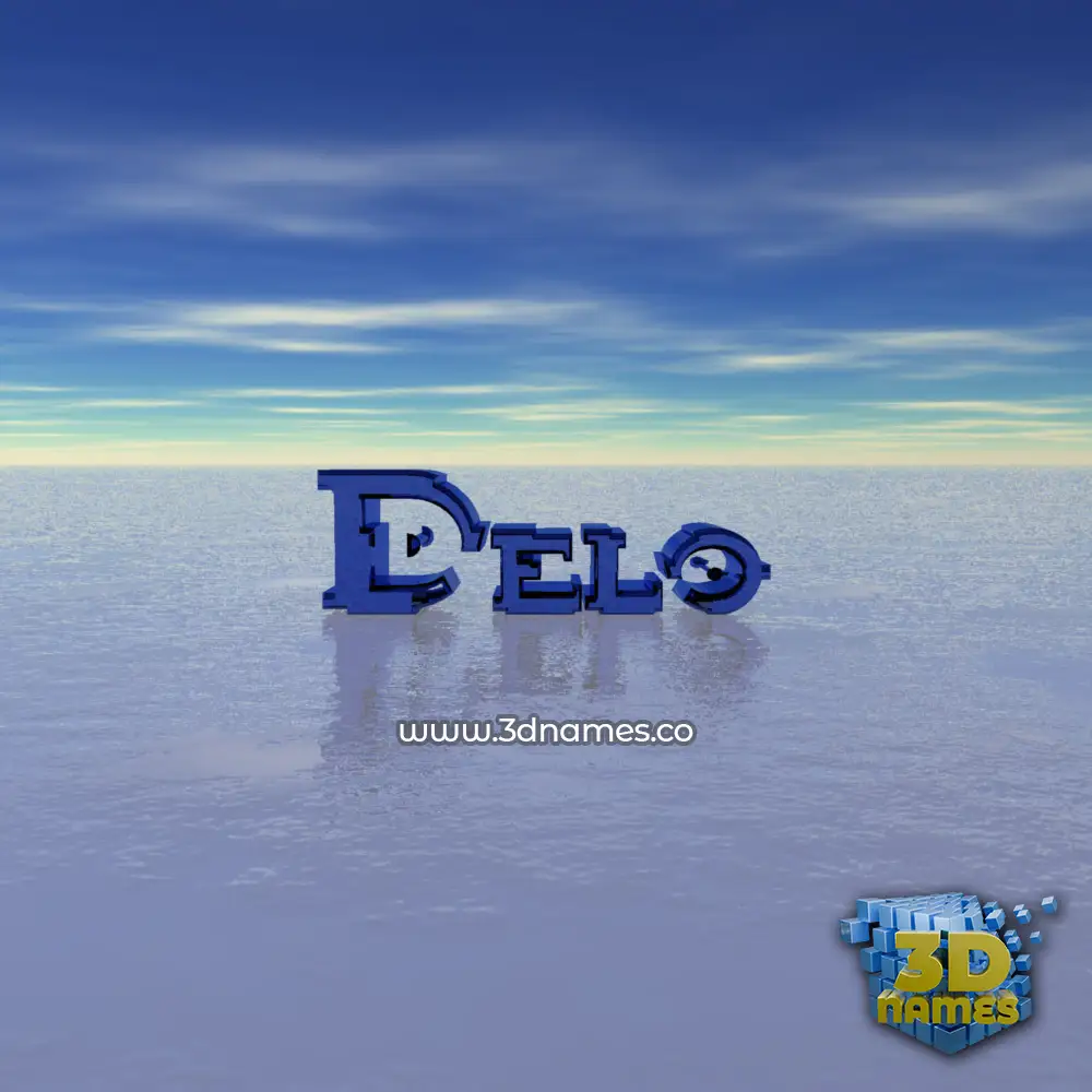 delo in Horizon style - 3D name wallpaper