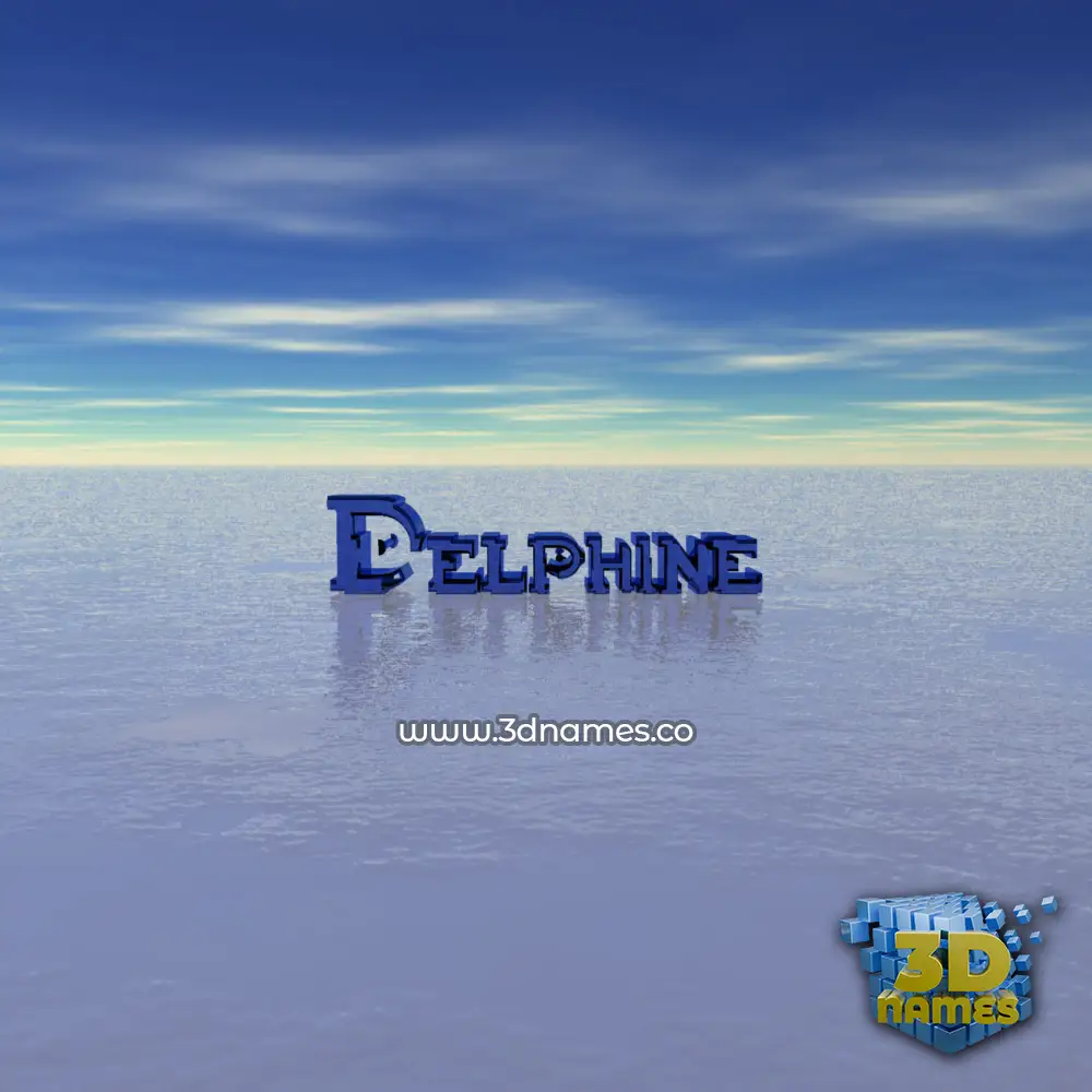 delphine in Horizon style - 3D name wallpaper