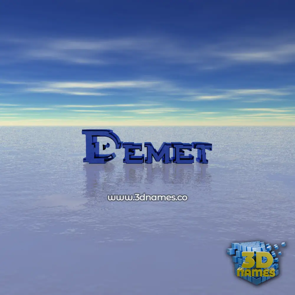 demet in Horizon style - 3D name wallpaper