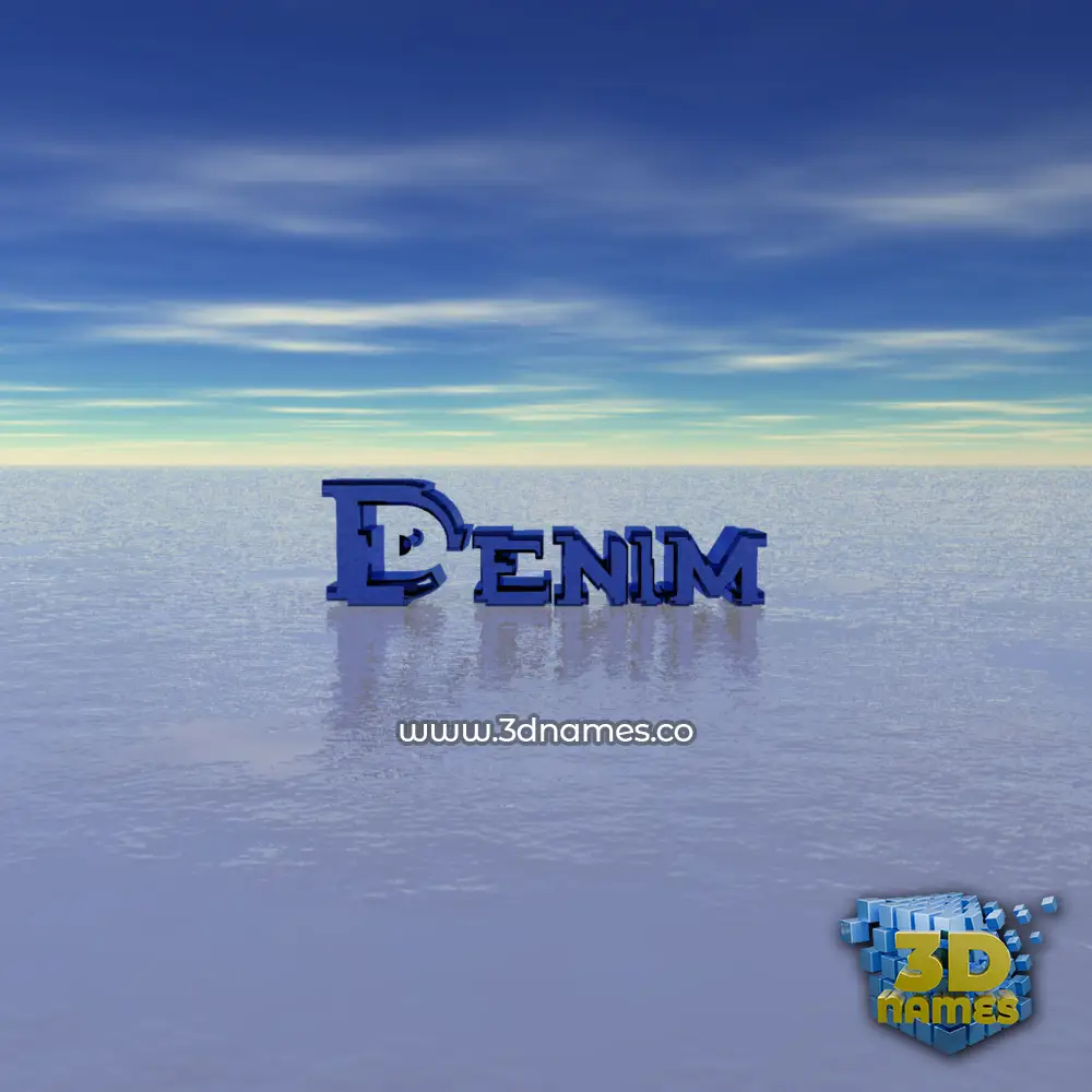 denim in Horizon style - 3D name wallpaper