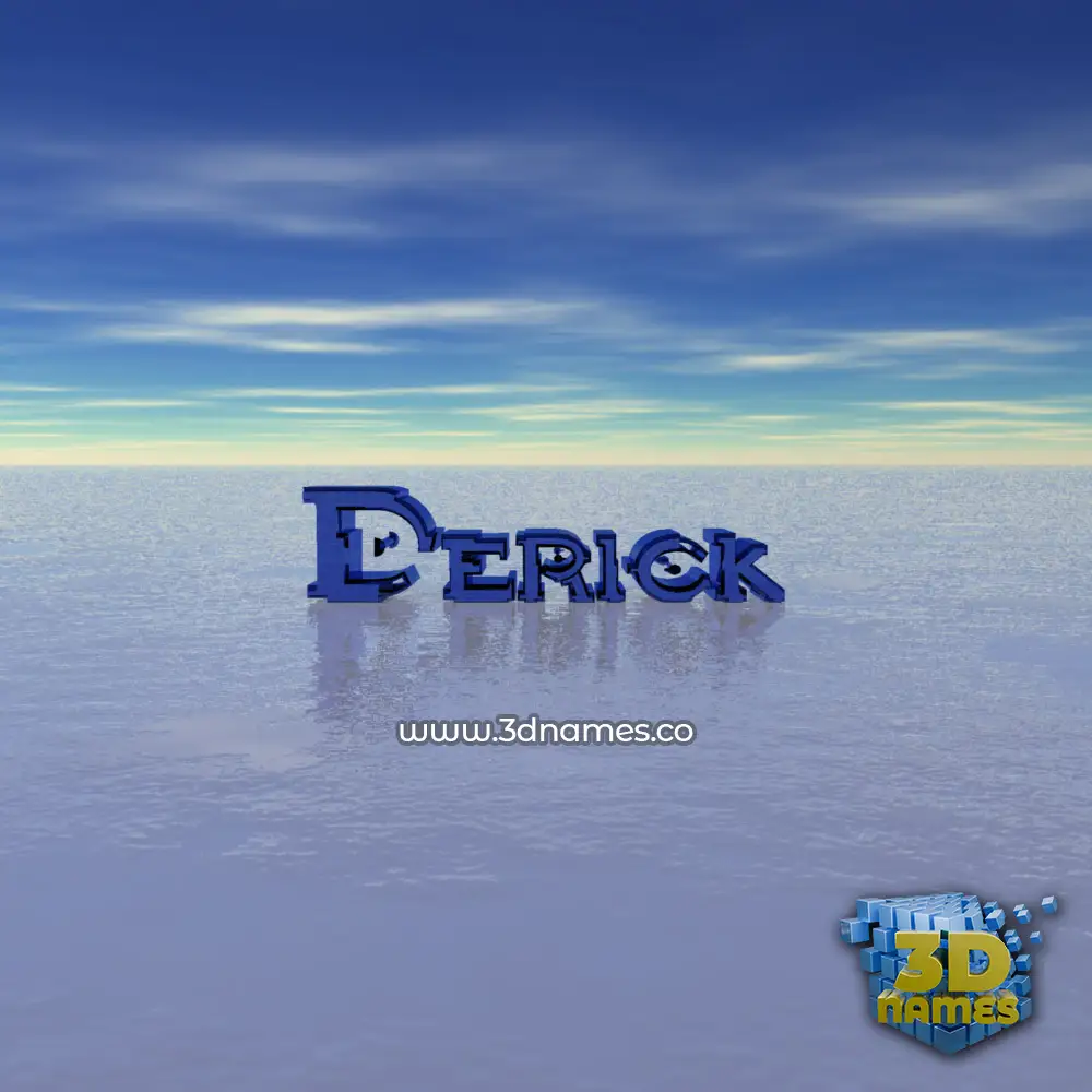 derick in Horizon style - 3D name wallpaper