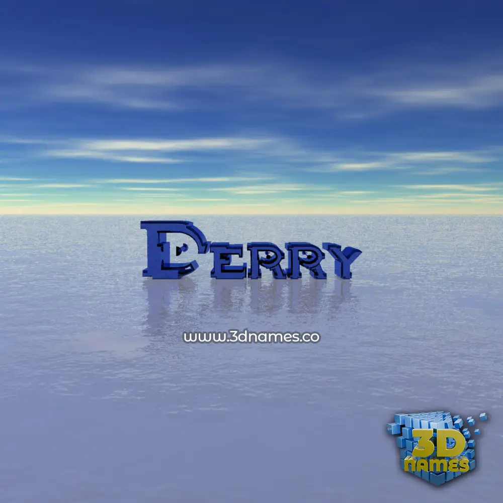 derry in Horizon style - 3D name wallpaper