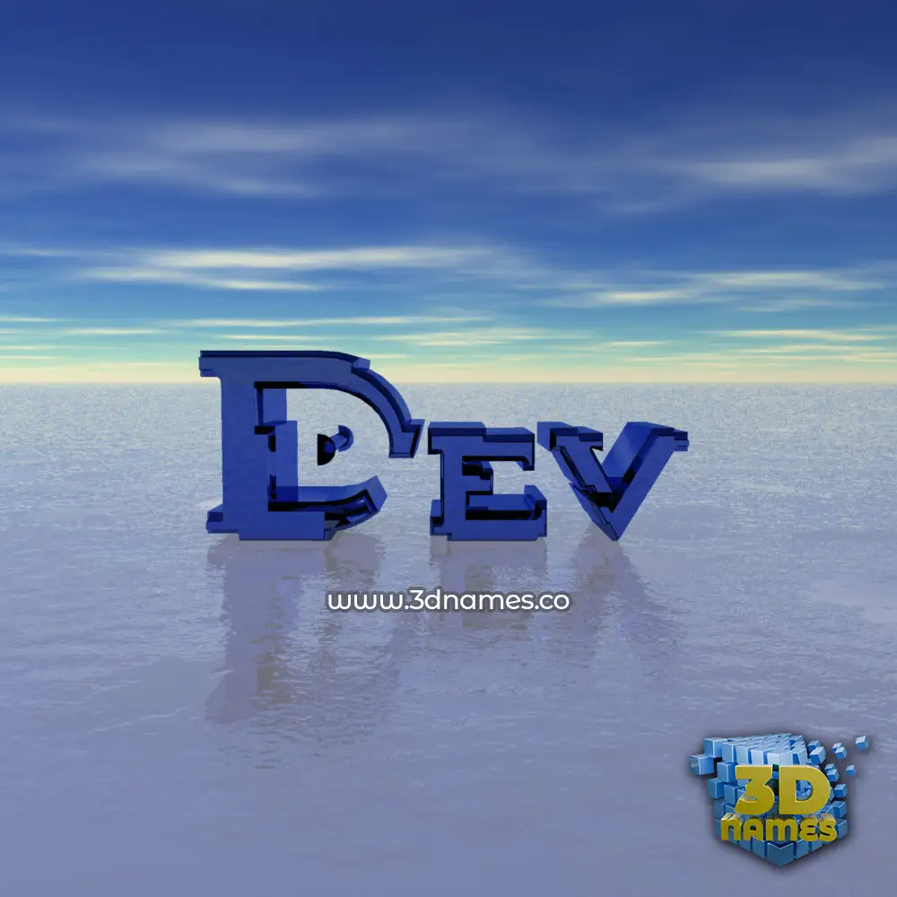 dev in Horizon style - 3D name wallpaper
