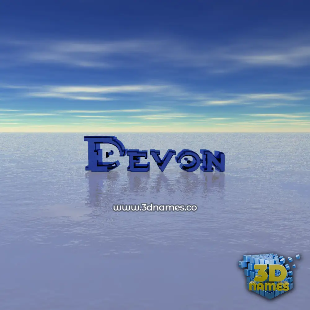 devon in Horizon style - 3D name wallpaper