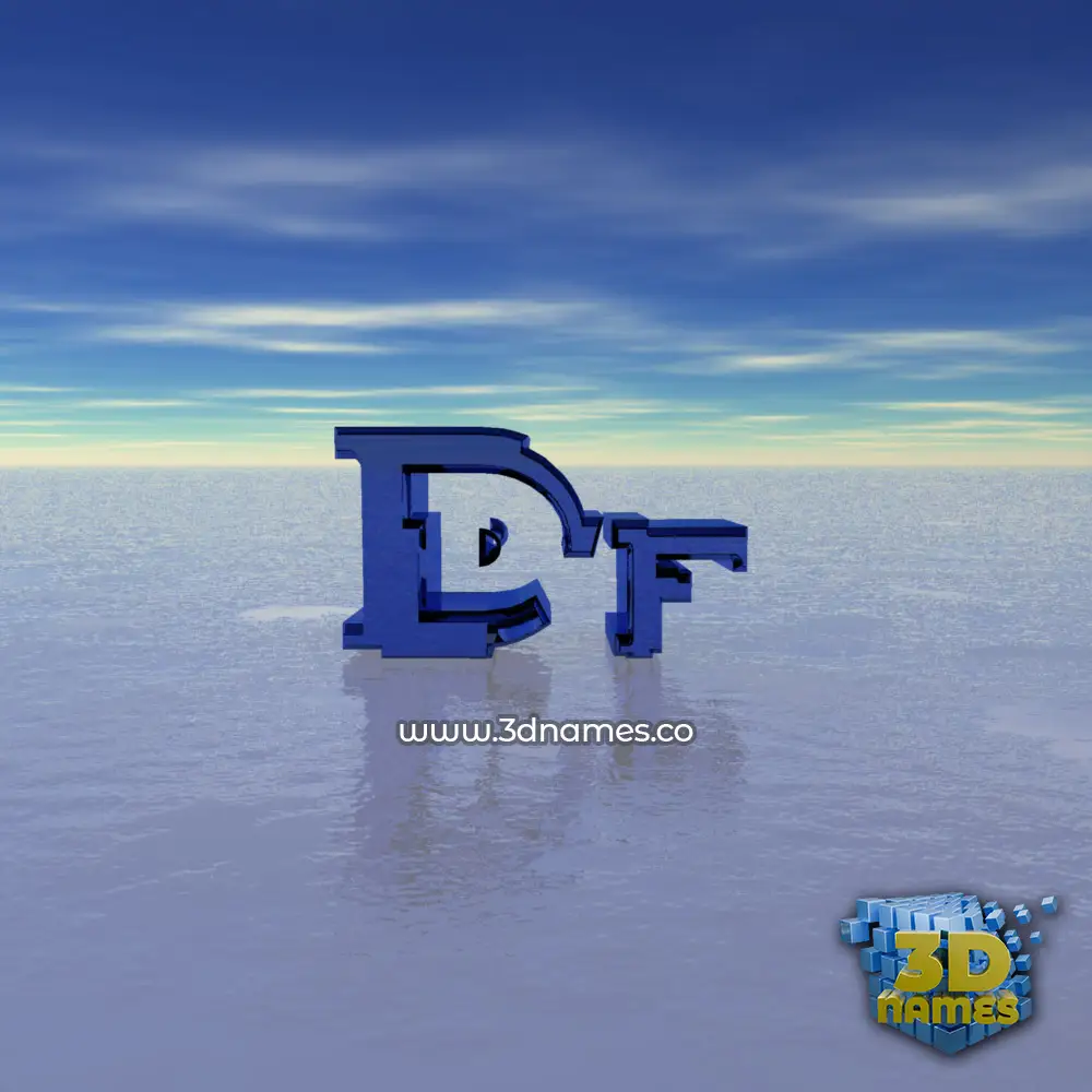 df in Horizon style - 3D name wallpaper