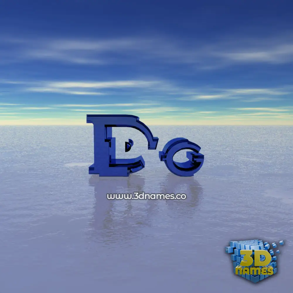 dg in Horizon style - 3D name wallpaper
