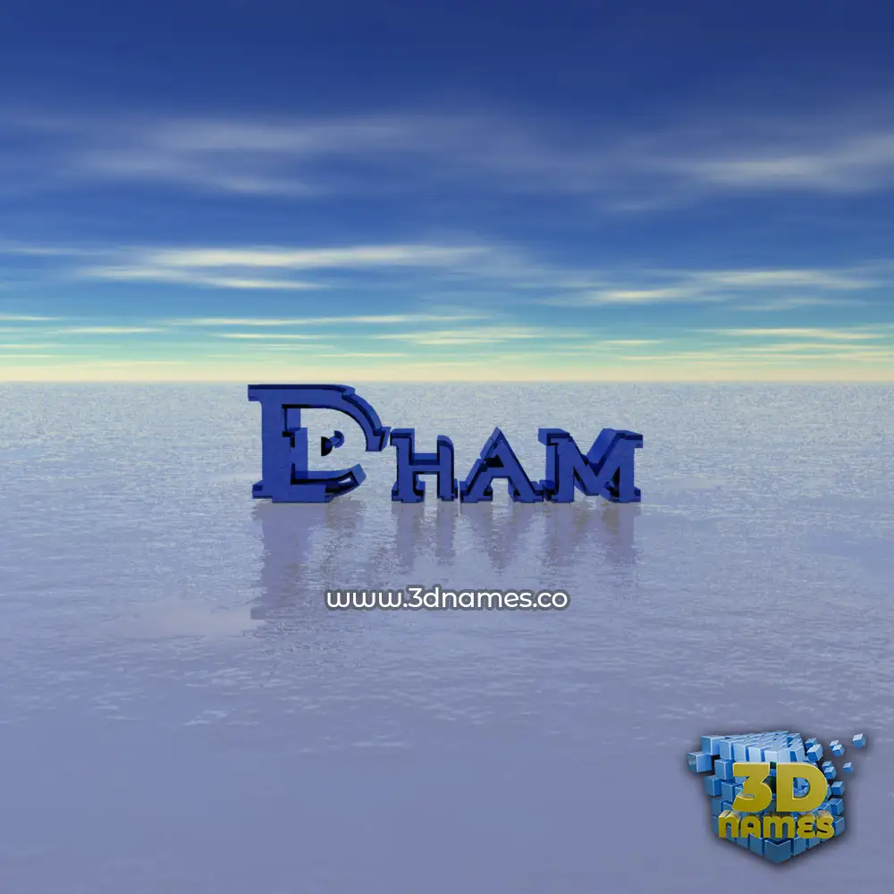 dham in Horizon style - 3D name wallpaper
