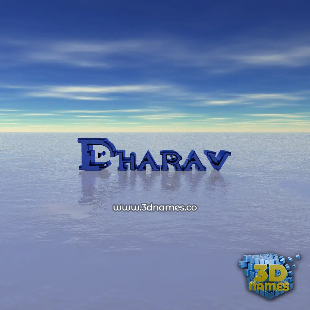 dharav in Horizon style - 3D name wallpaper