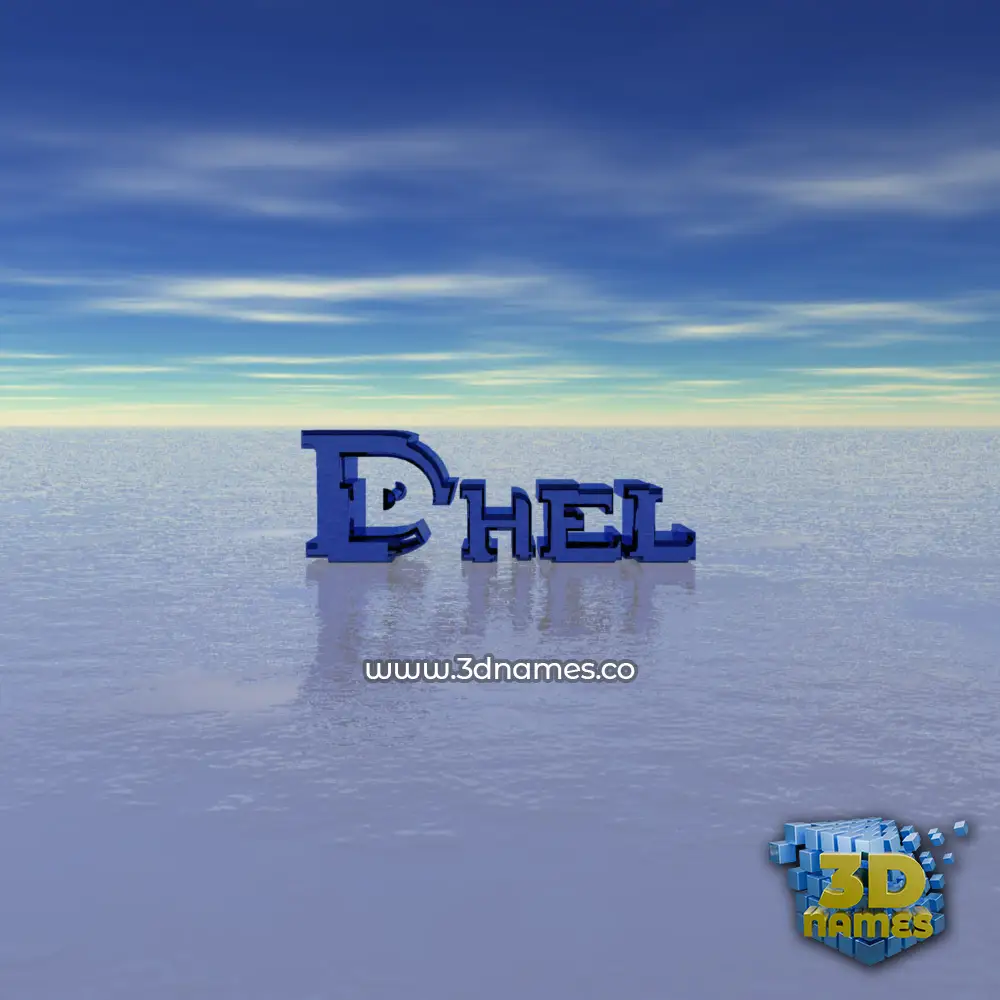 dhel in Horizon style - 3D name wallpaper