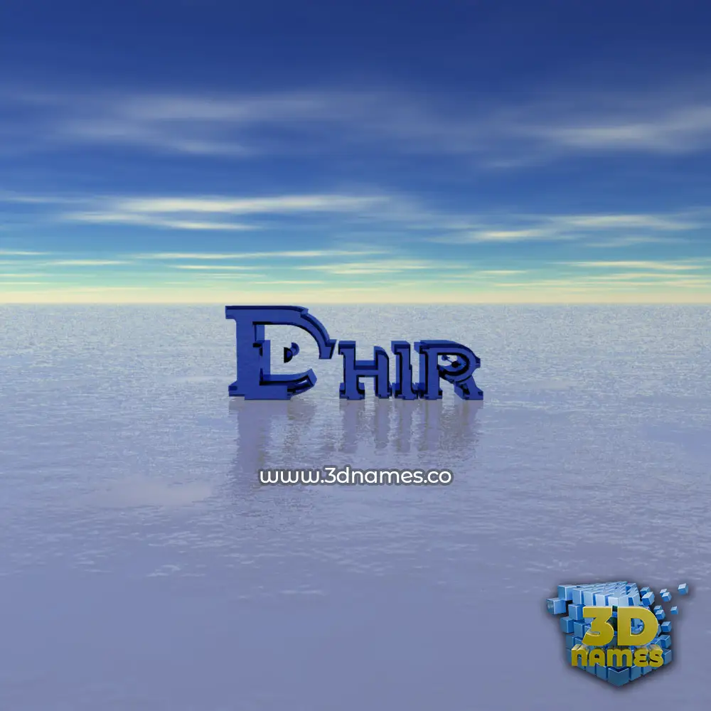 dhir in Horizon style - 3D name wallpaper