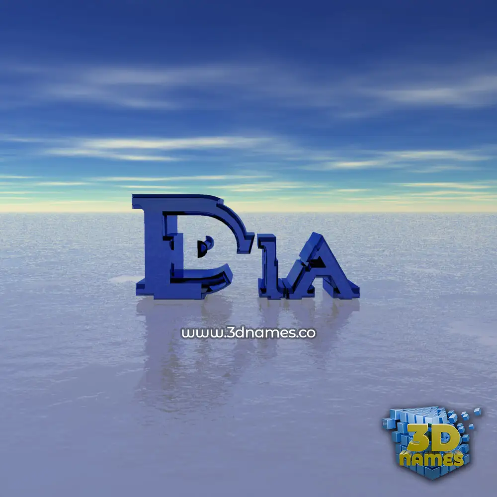 dia in Horizon style - 3D name wallpaper