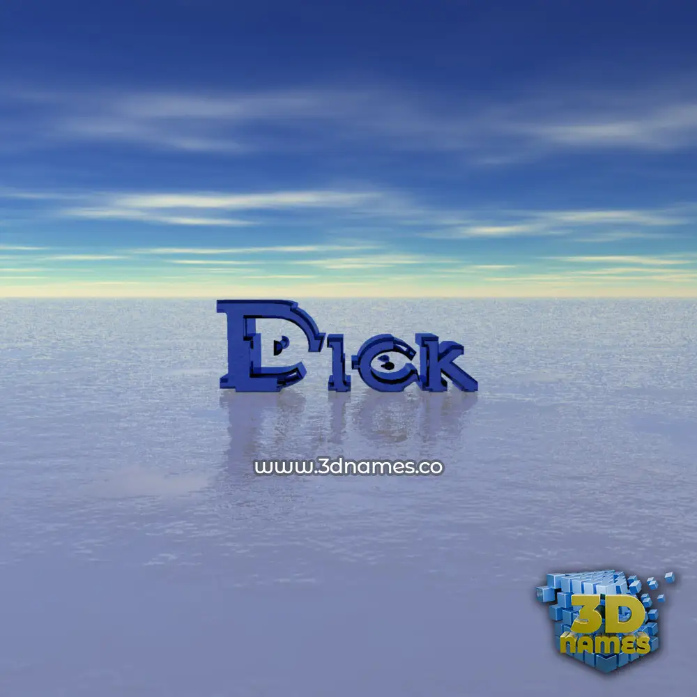 dick in Horizon style - 3D name wallpaper