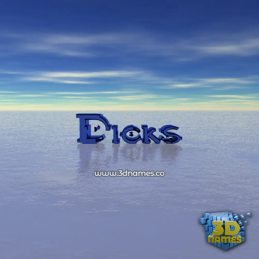 dicks in Horizon style - 3D name wallpaper