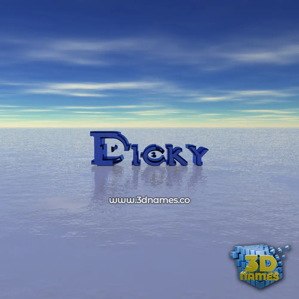 dicky in Horizon style - 3D name wallpaper