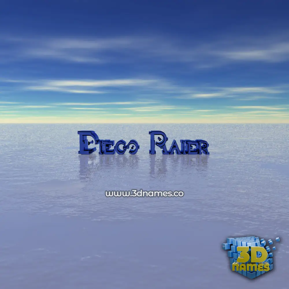 diego raier in Horizon style - 3D name wallpaper