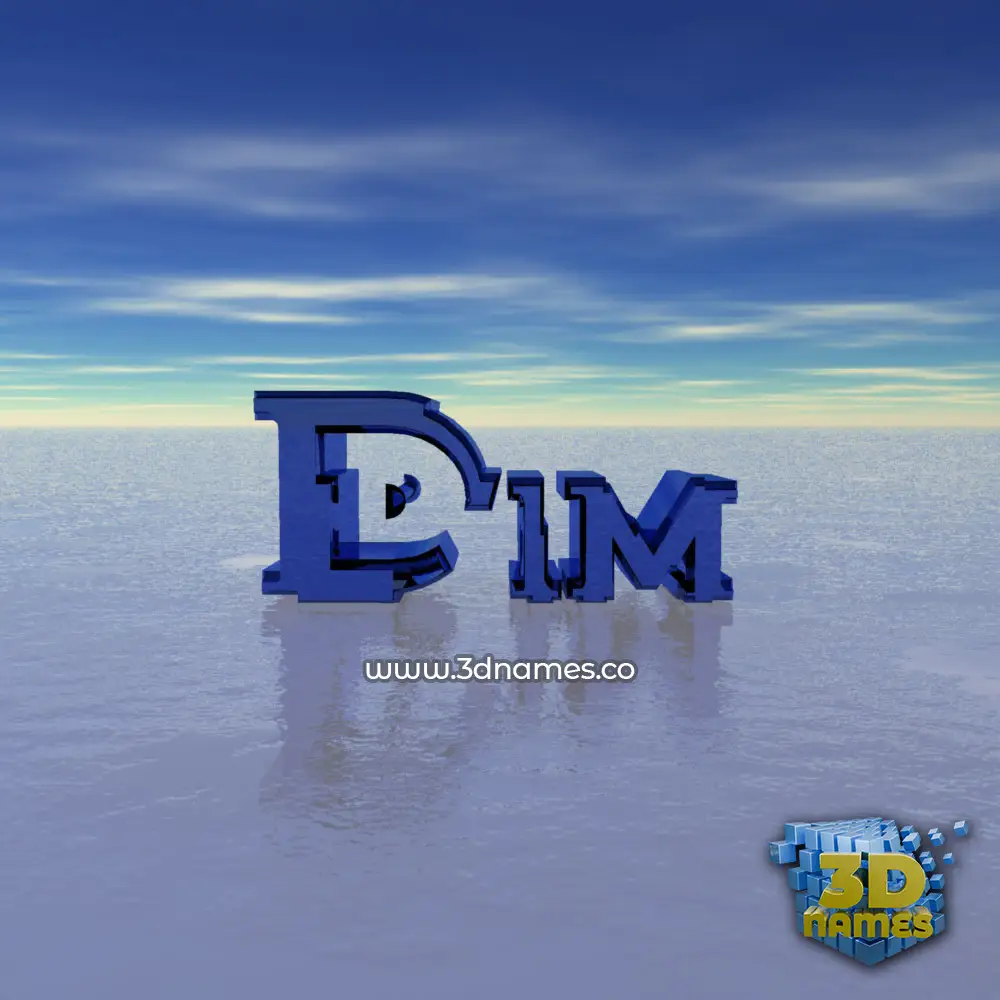 dim in Horizon style - 3D name wallpaper