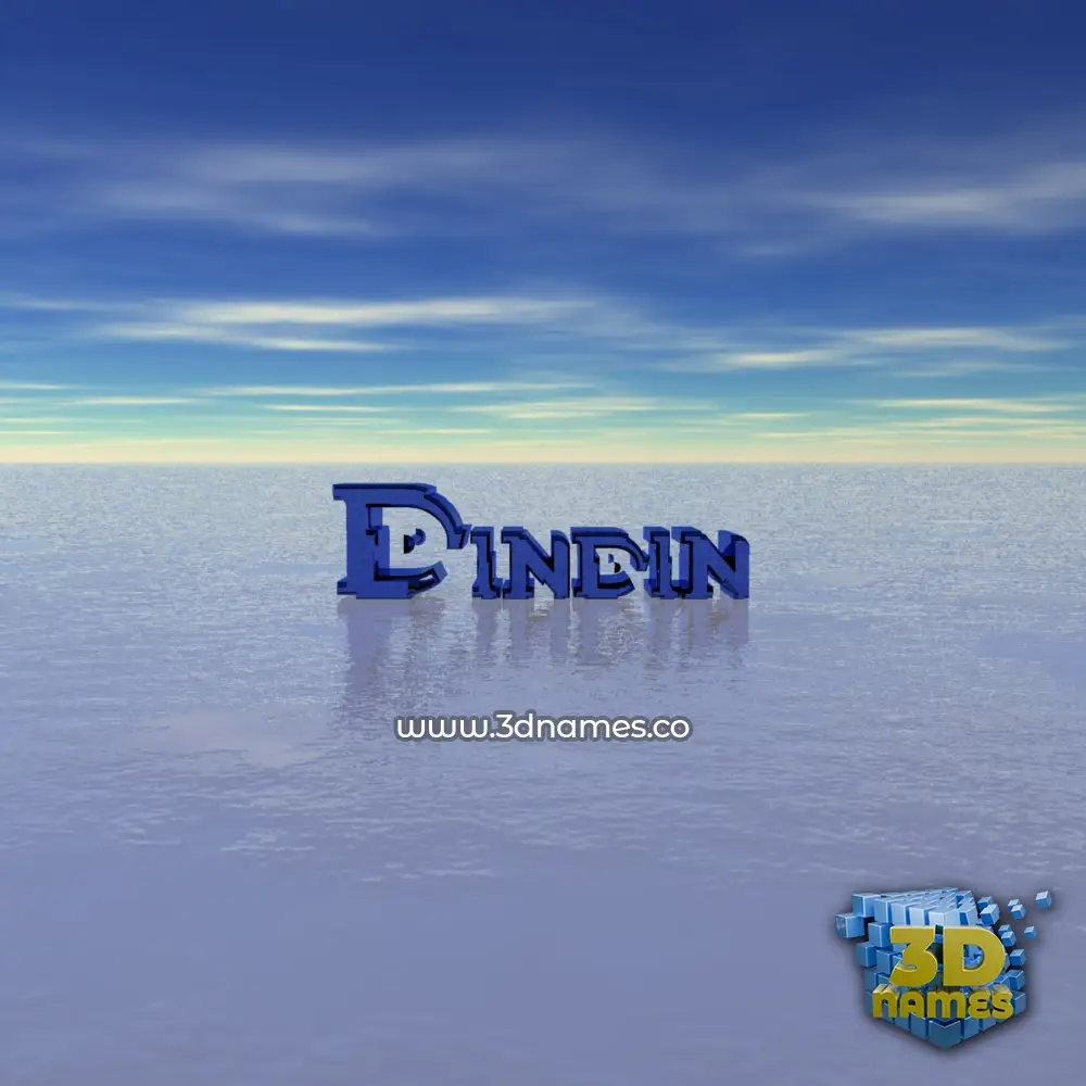 dindin in Horizon style - 3D name wallpaper