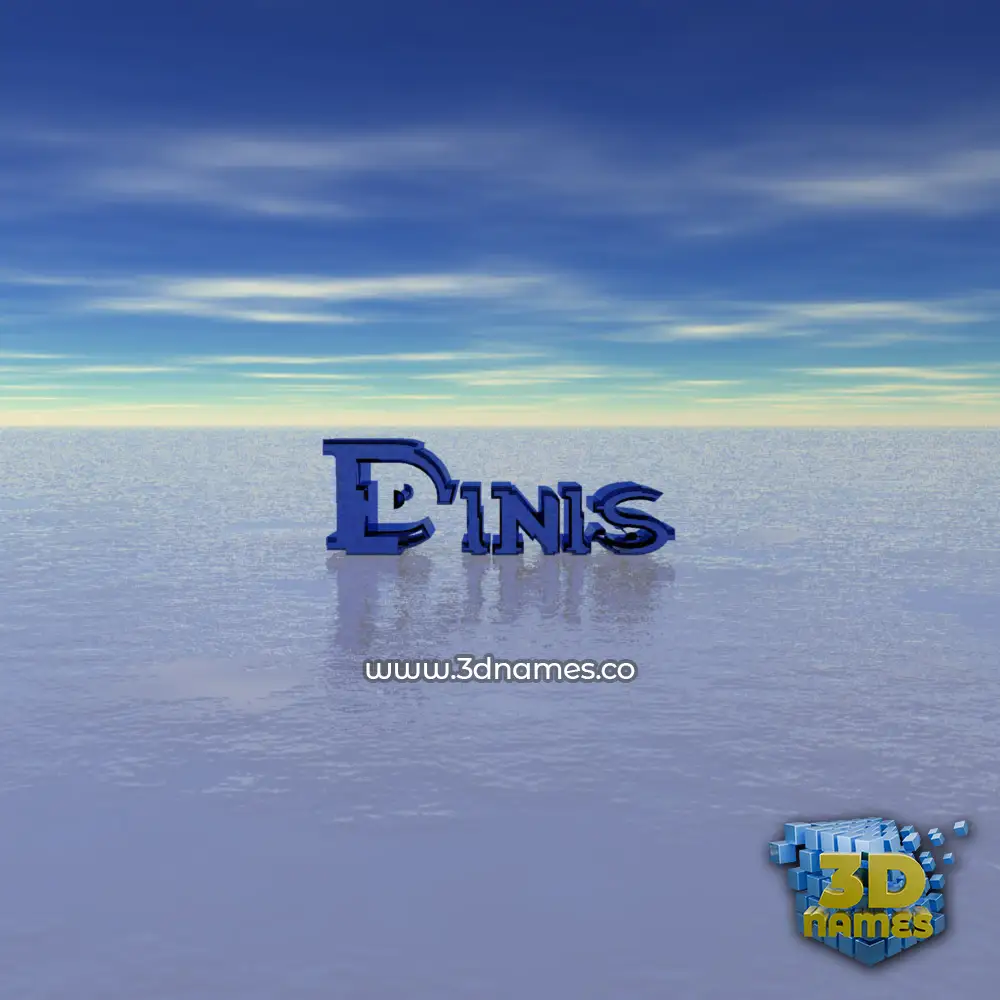 dinis in Horizon style - 3D name wallpaper