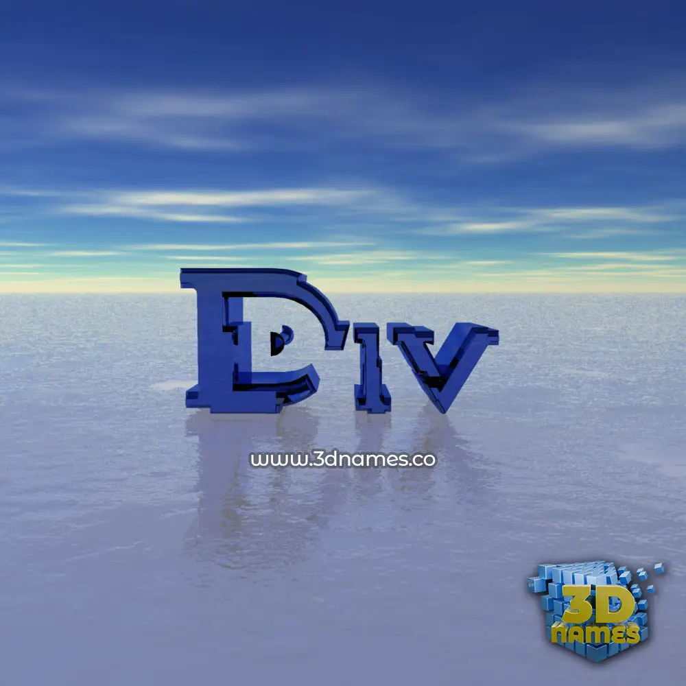 div in Horizon style - 3D name wallpaper