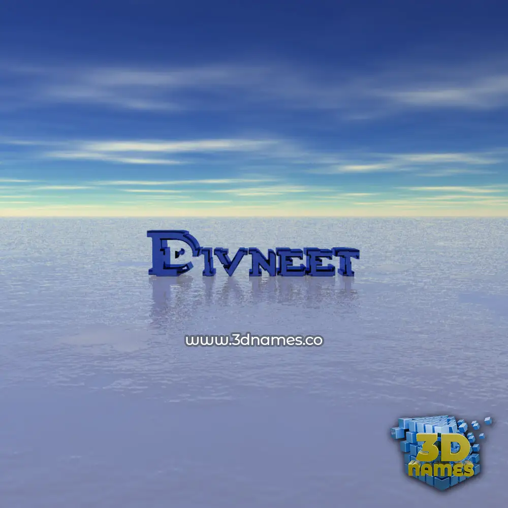 divneet in Horizon style - 3D name wallpaper