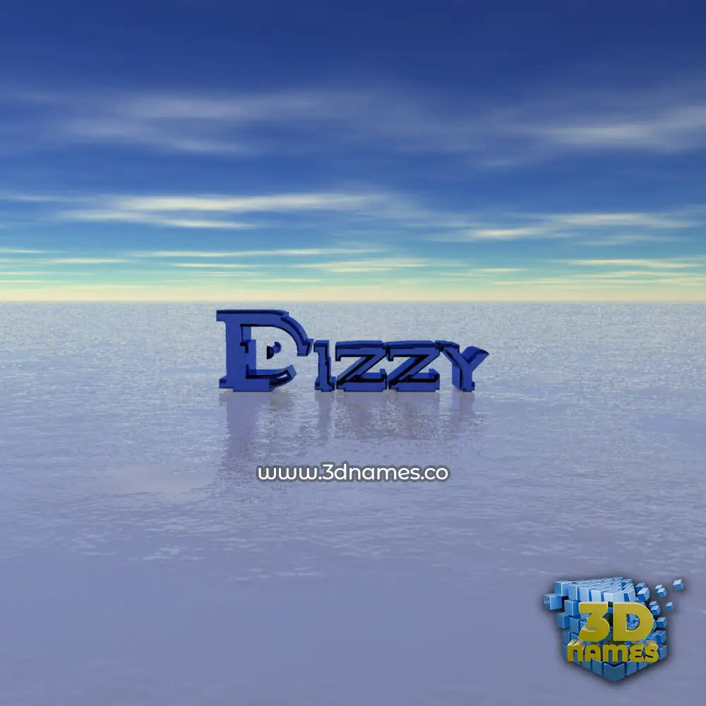 dizzy in Horizon style - 3D name wallpaper