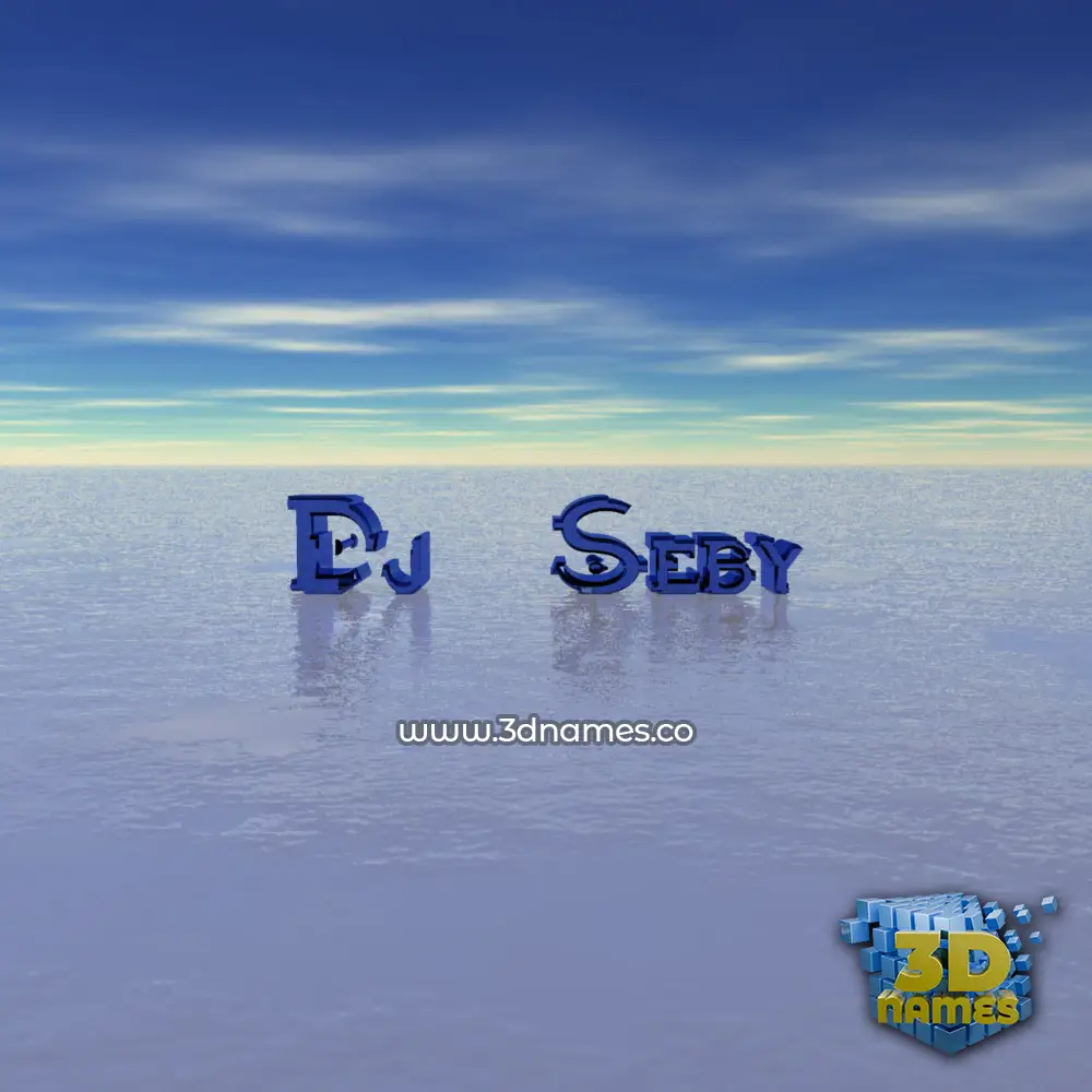 dj   seby in Horizon style - 3D name wallpaper