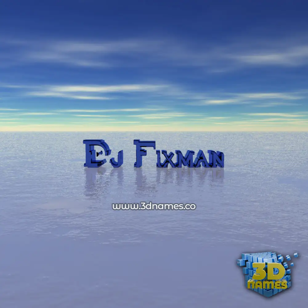 dj fixman in Horizon style - 3D name wallpaper