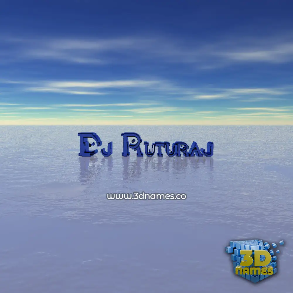 dj ruturaj in Horizon style - 3D name wallpaper