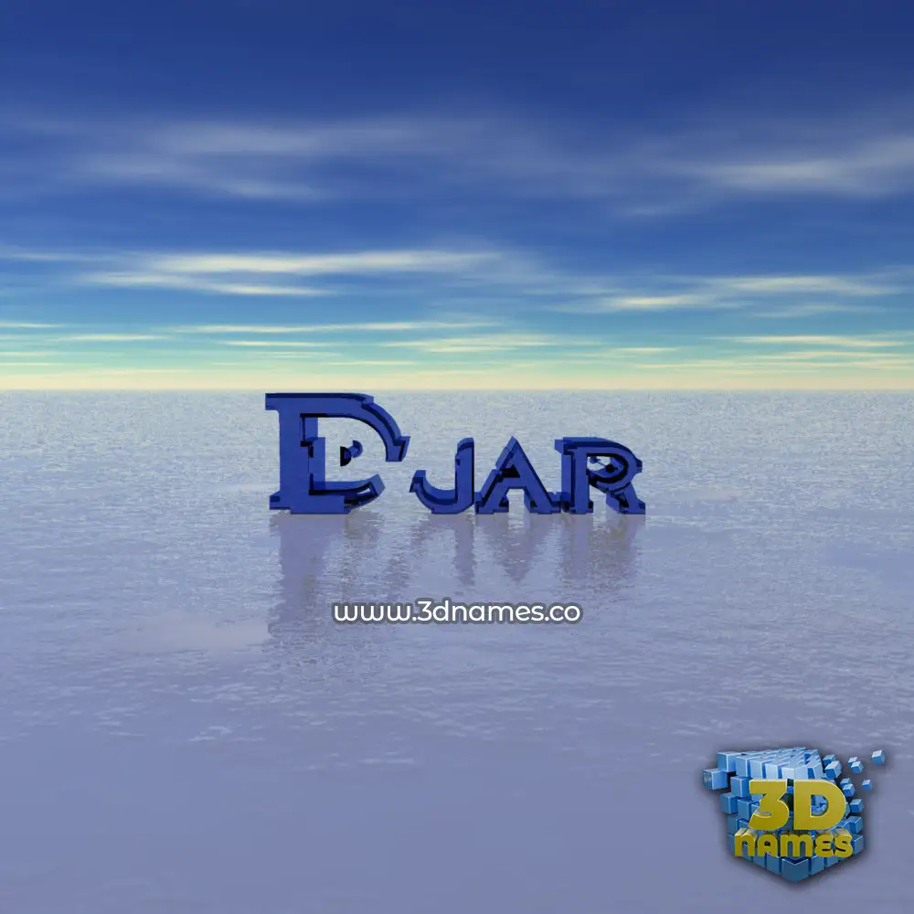 djar in Horizon style - 3D name wallpaper
