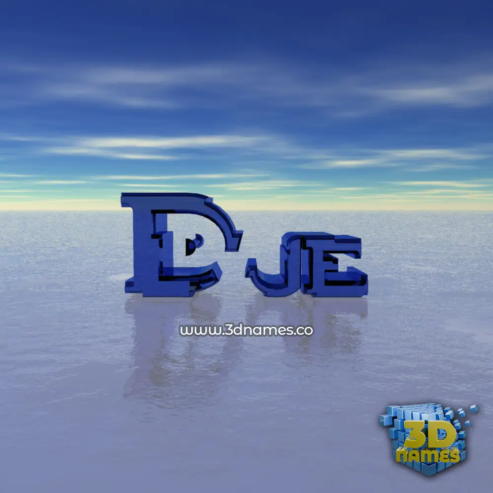 dje in Horizon style - 3D name wallpaper