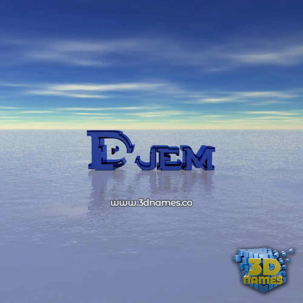 djem in Horizon style - 3D name wallpaper