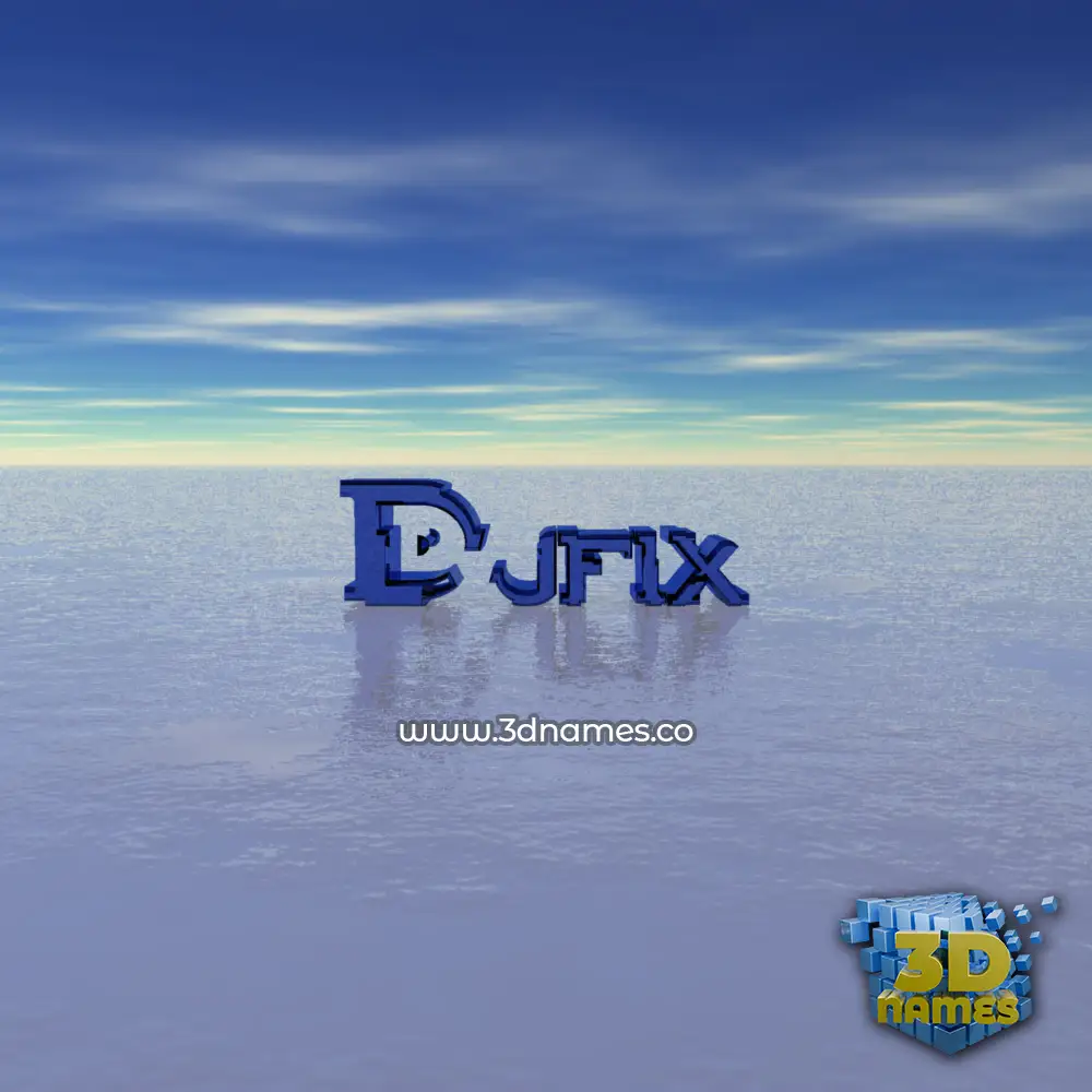 djfix in Horizon style - 3D name wallpaper