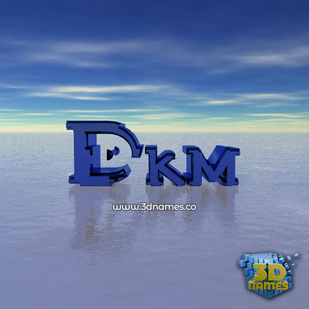 dkm in Horizon style - 3D name wallpaper
