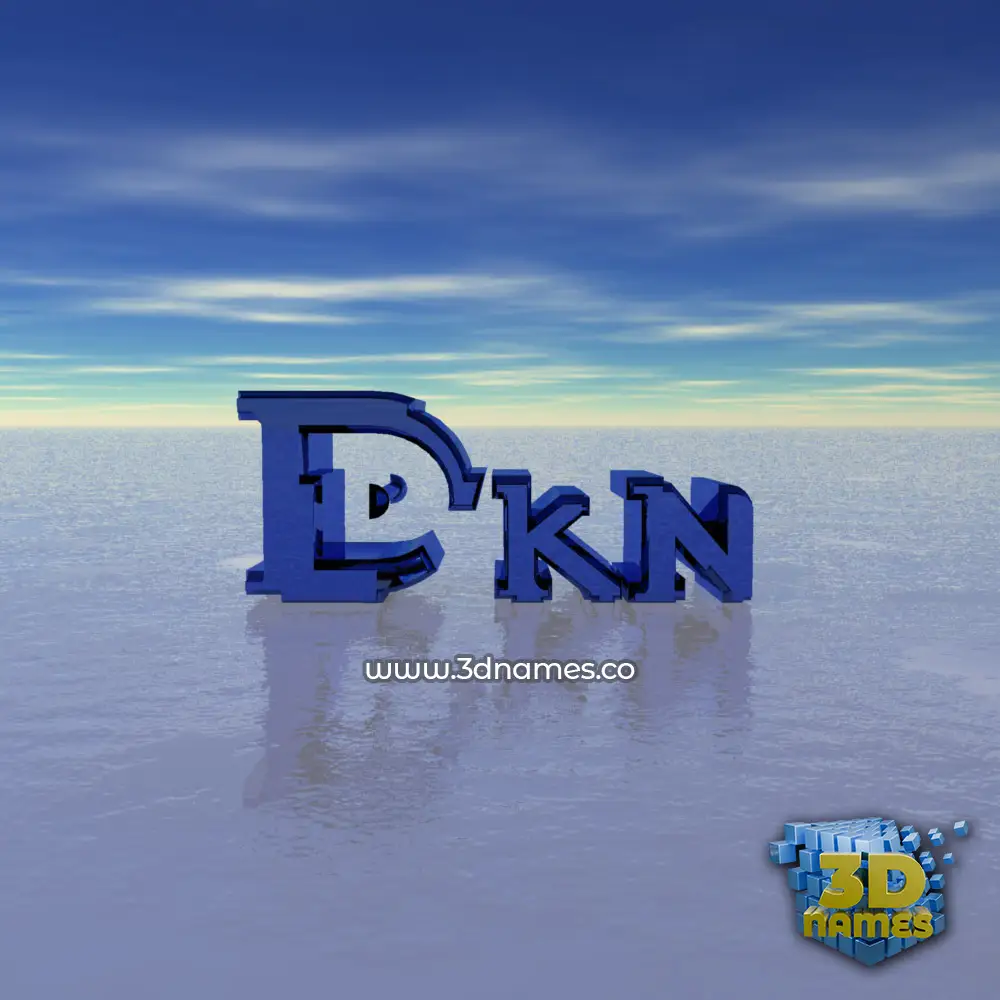 dkn in Horizon style - 3D name wallpaper