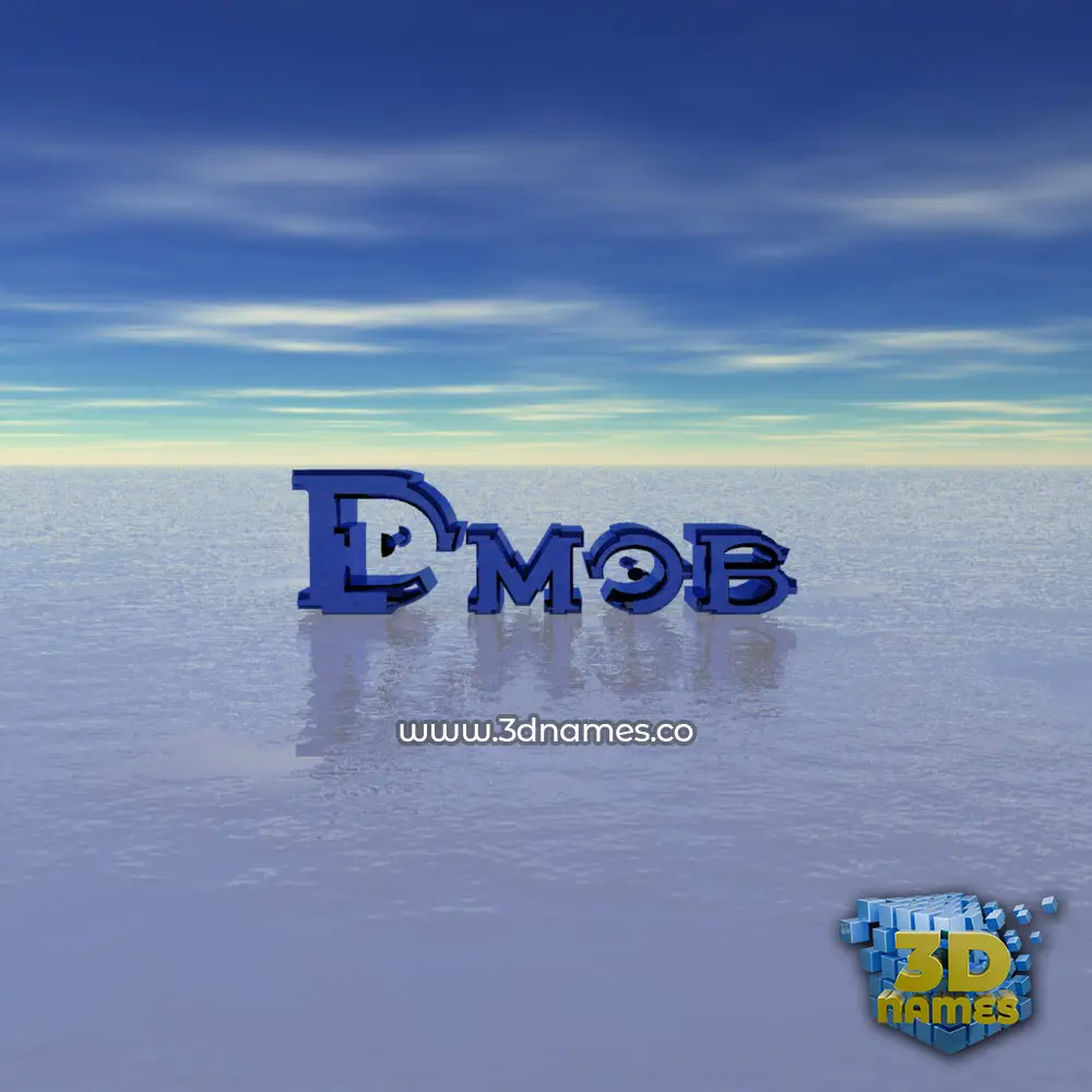 dmob in Horizon style - 3D name wallpaper
