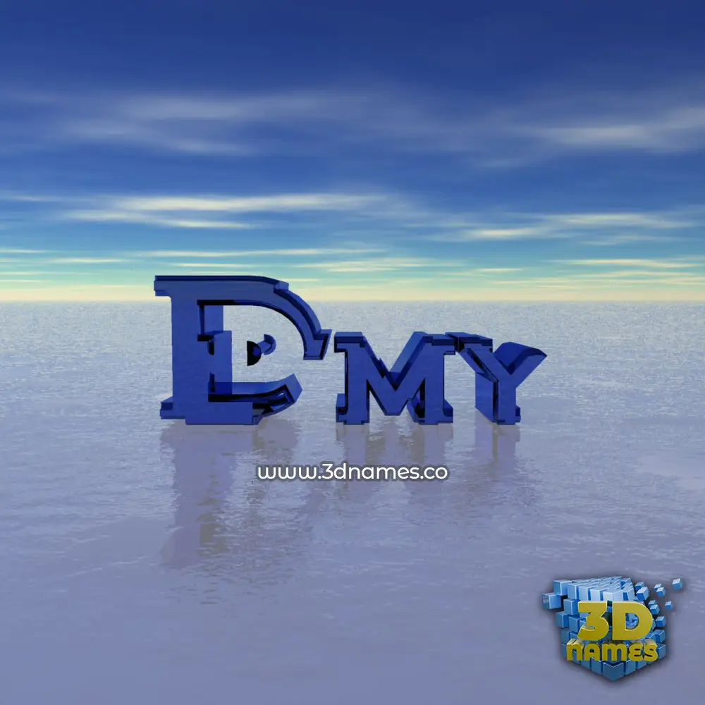 dmy in Horizon style - 3D name wallpaper