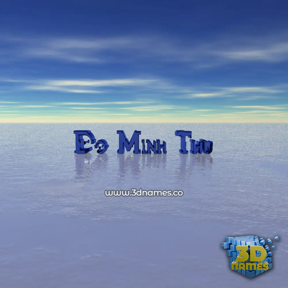do minh thu in Horizon style - 3D name wallpaper