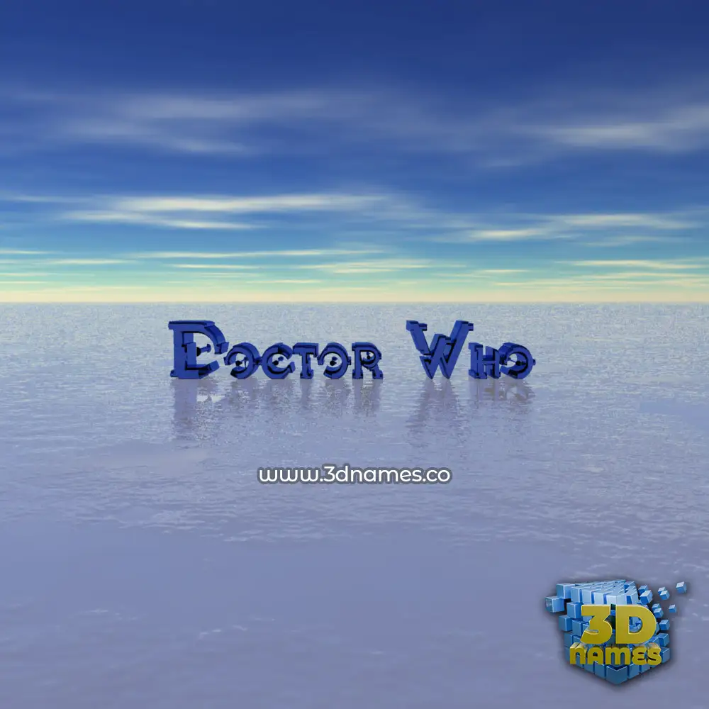 doctor who in Horizon style - 3D name wallpaper