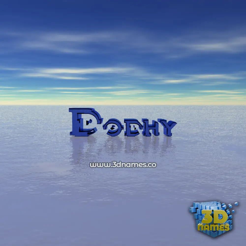 dodhy in Horizon style - 3D name wallpaper