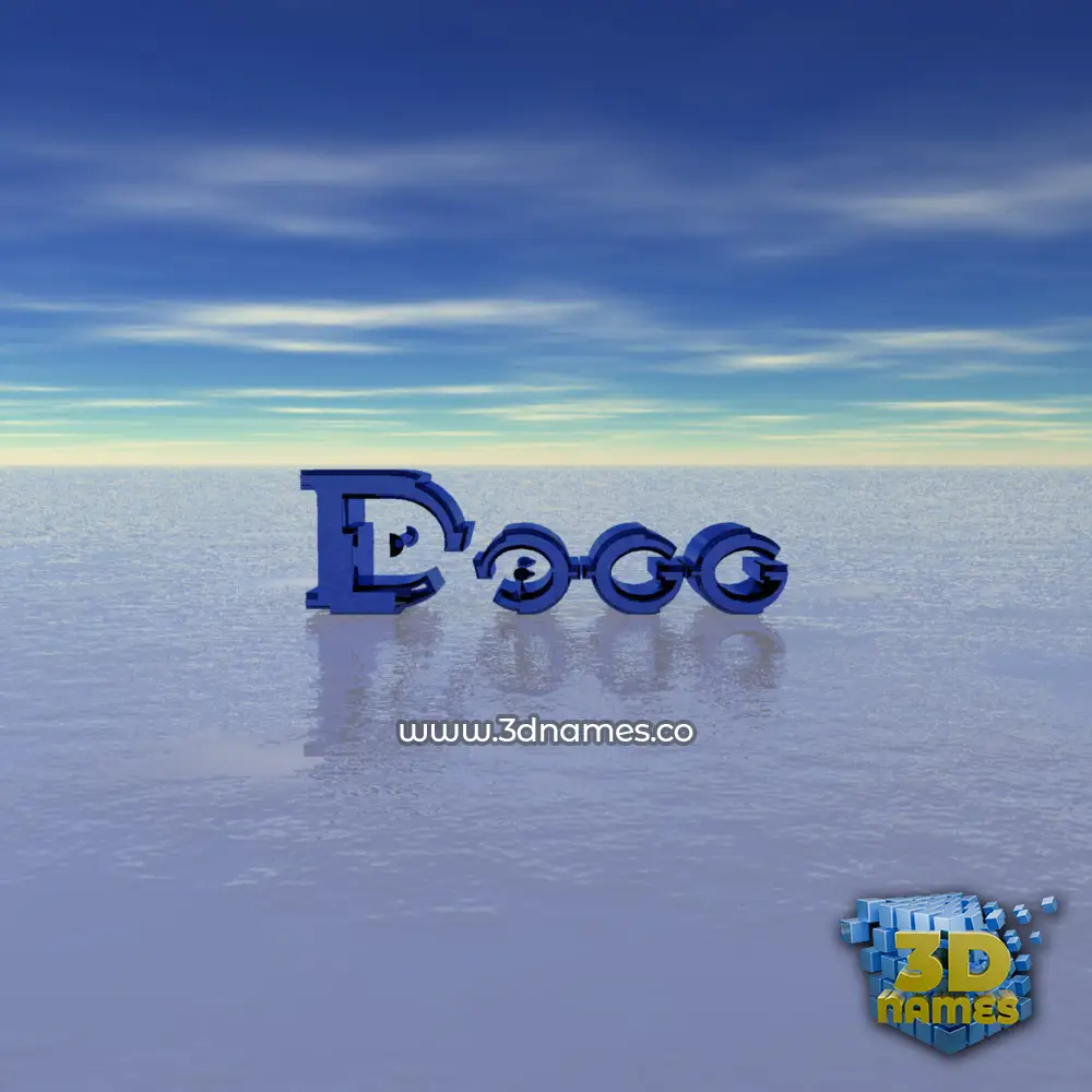 dogg in Horizon style - 3D name wallpaper