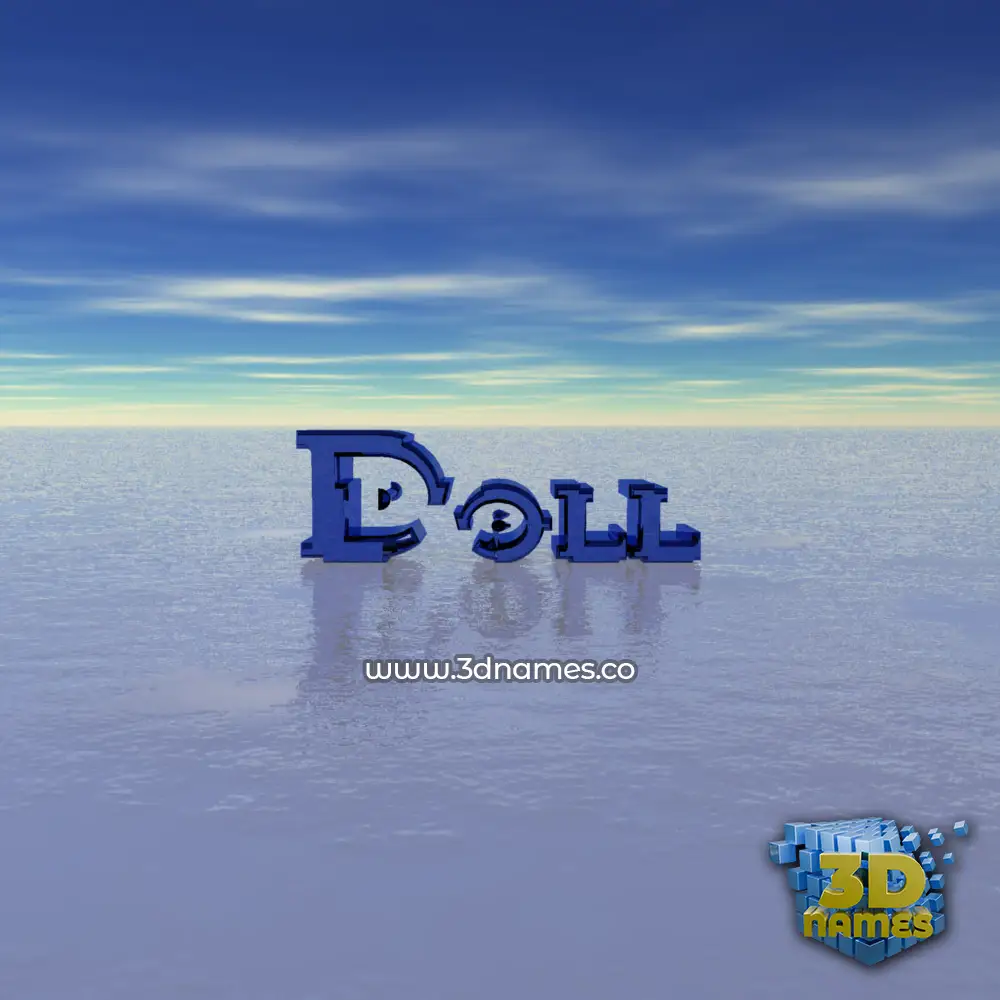 doll in Horizon style - 3D name wallpaper