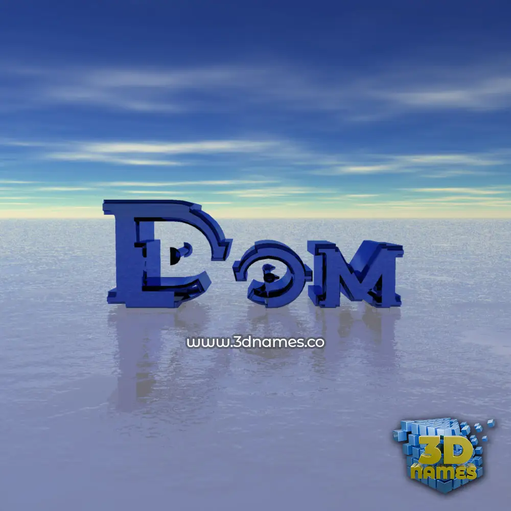 dom in Horizon style - 3D name wallpaper