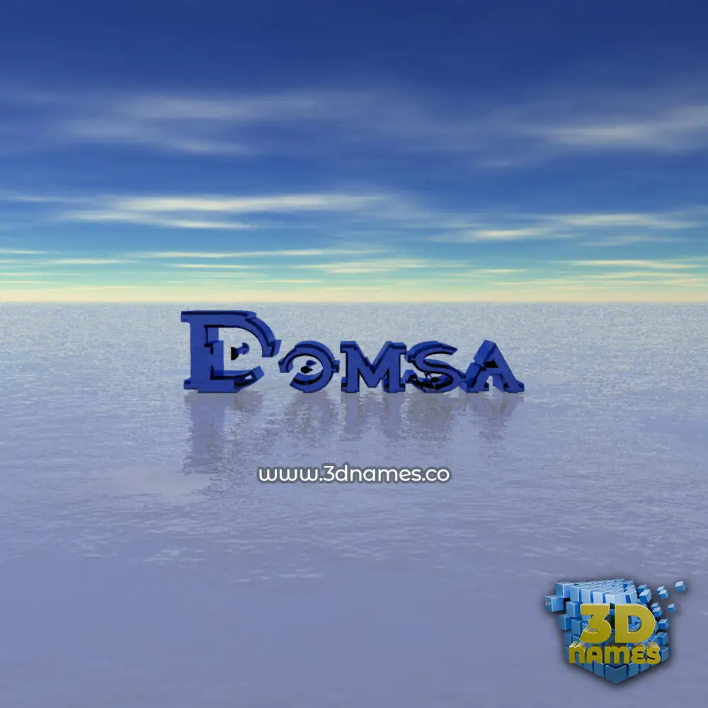 domsa in Horizon style - 3D name wallpaper