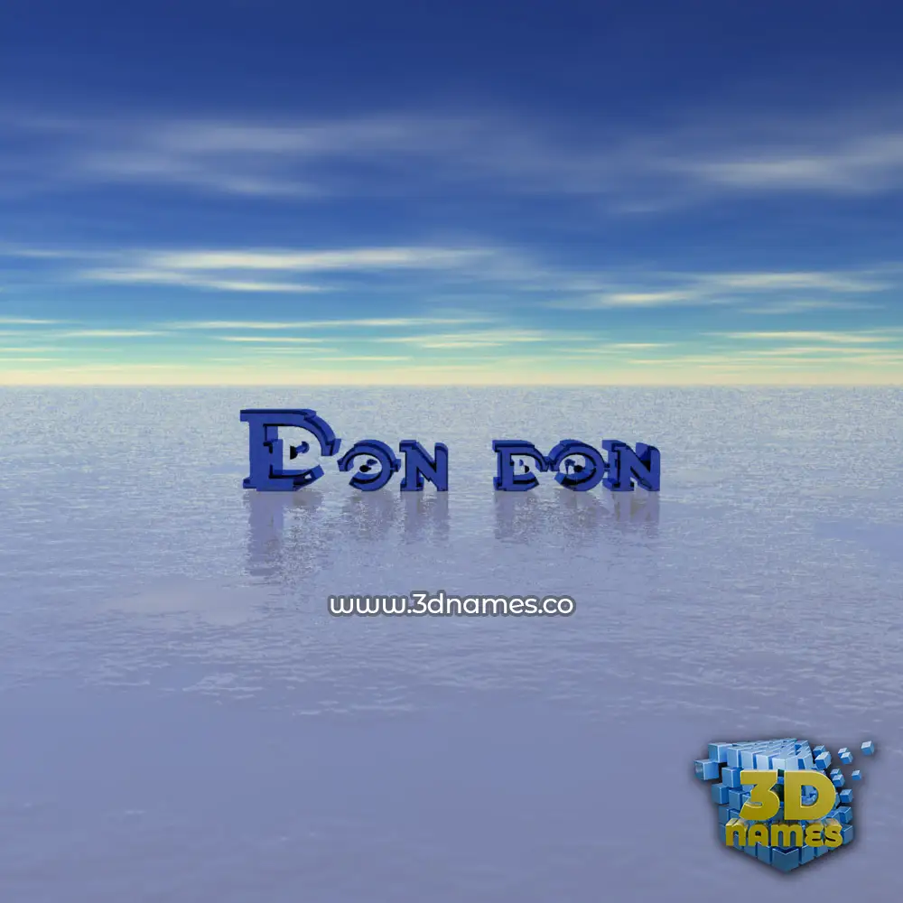 don don in Horizon style - 3D name wallpaper