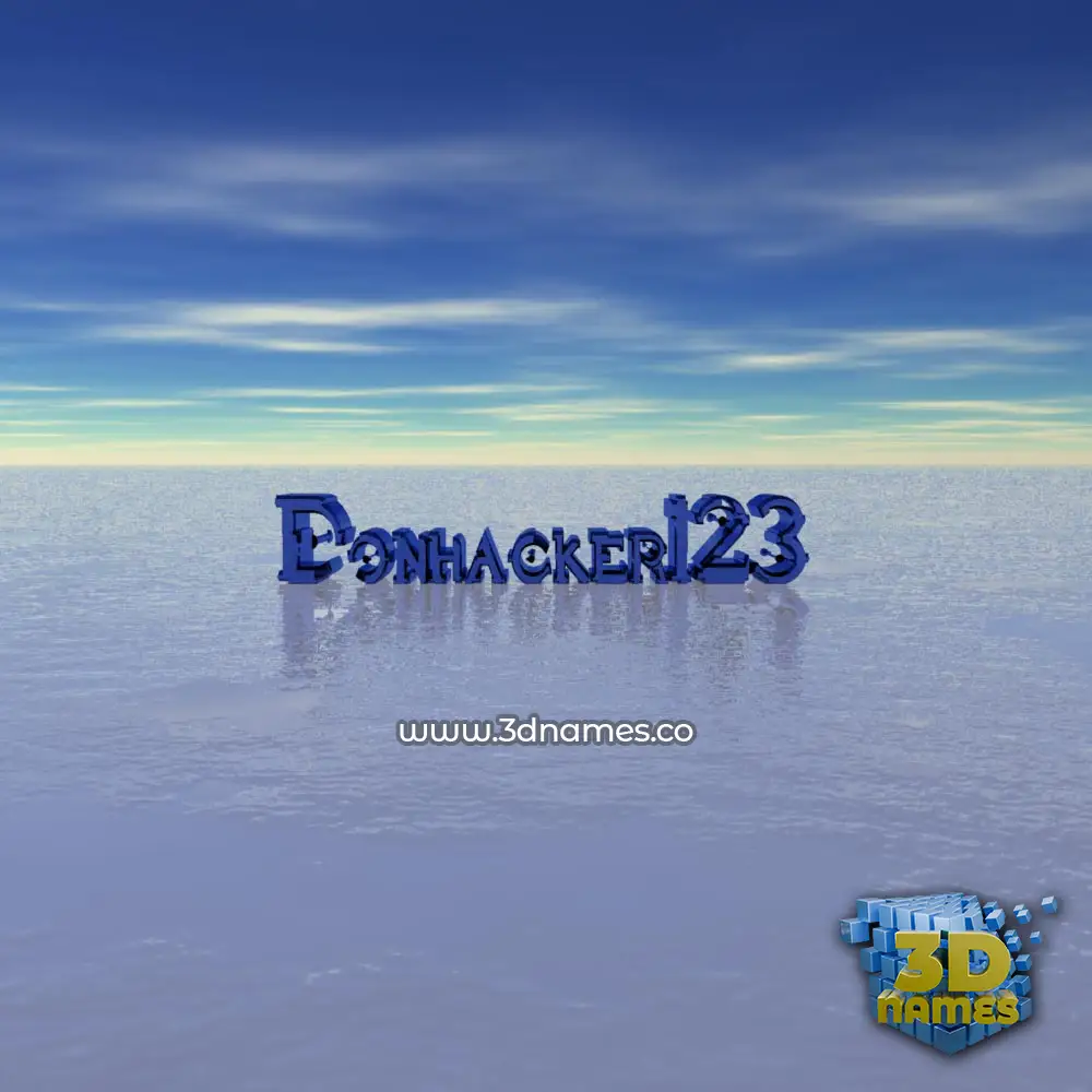 donhacker123 in Horizon style - 3D name wallpaper