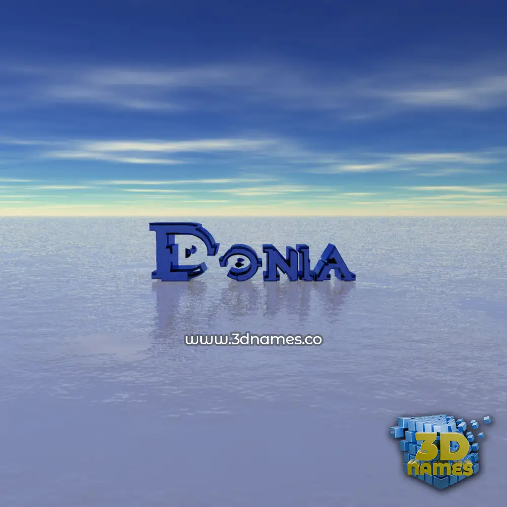 donia in Horizon style - 3D name wallpaper