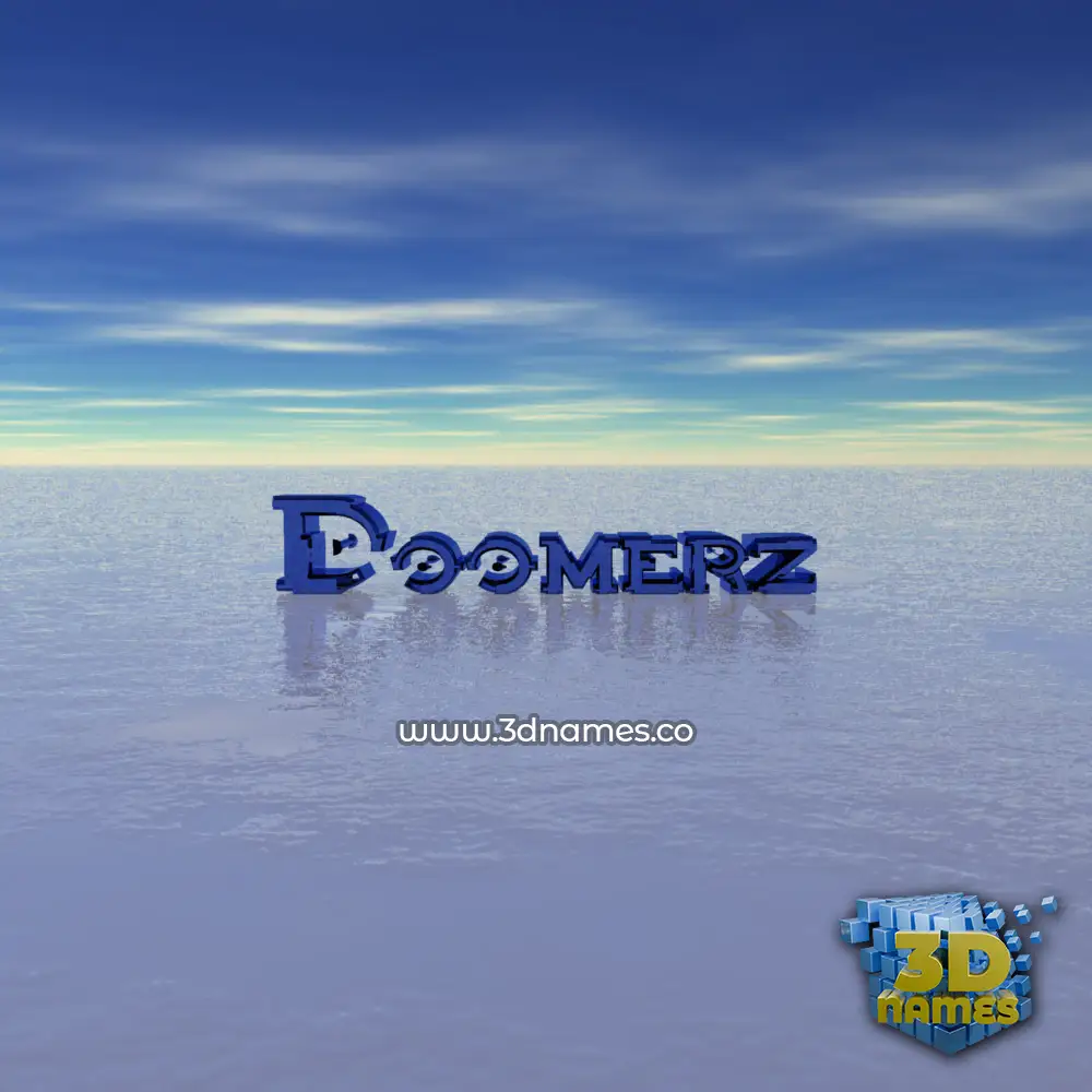 doomerz in Horizon style - 3D name wallpaper