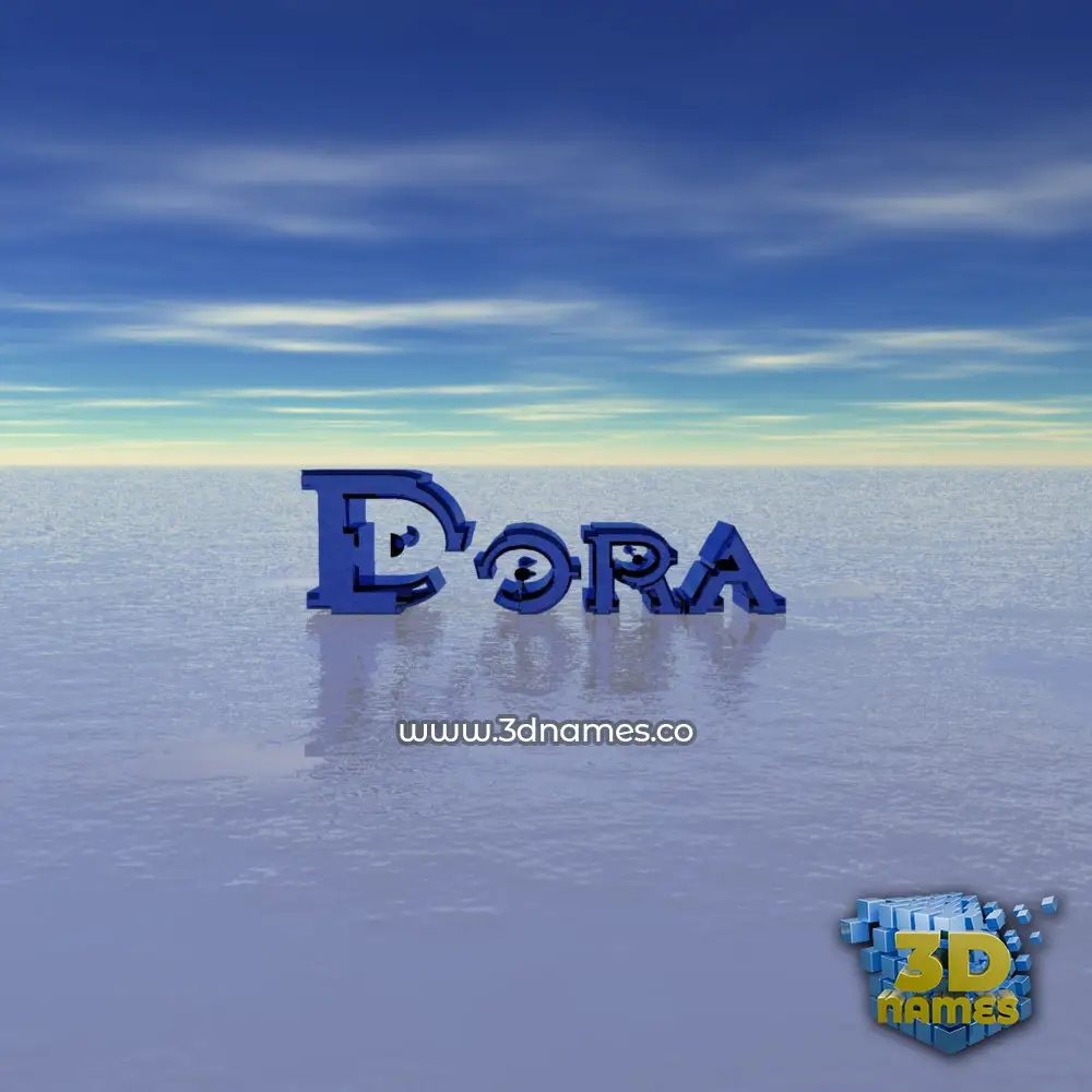 dora in Horizon style - 3D name wallpaper