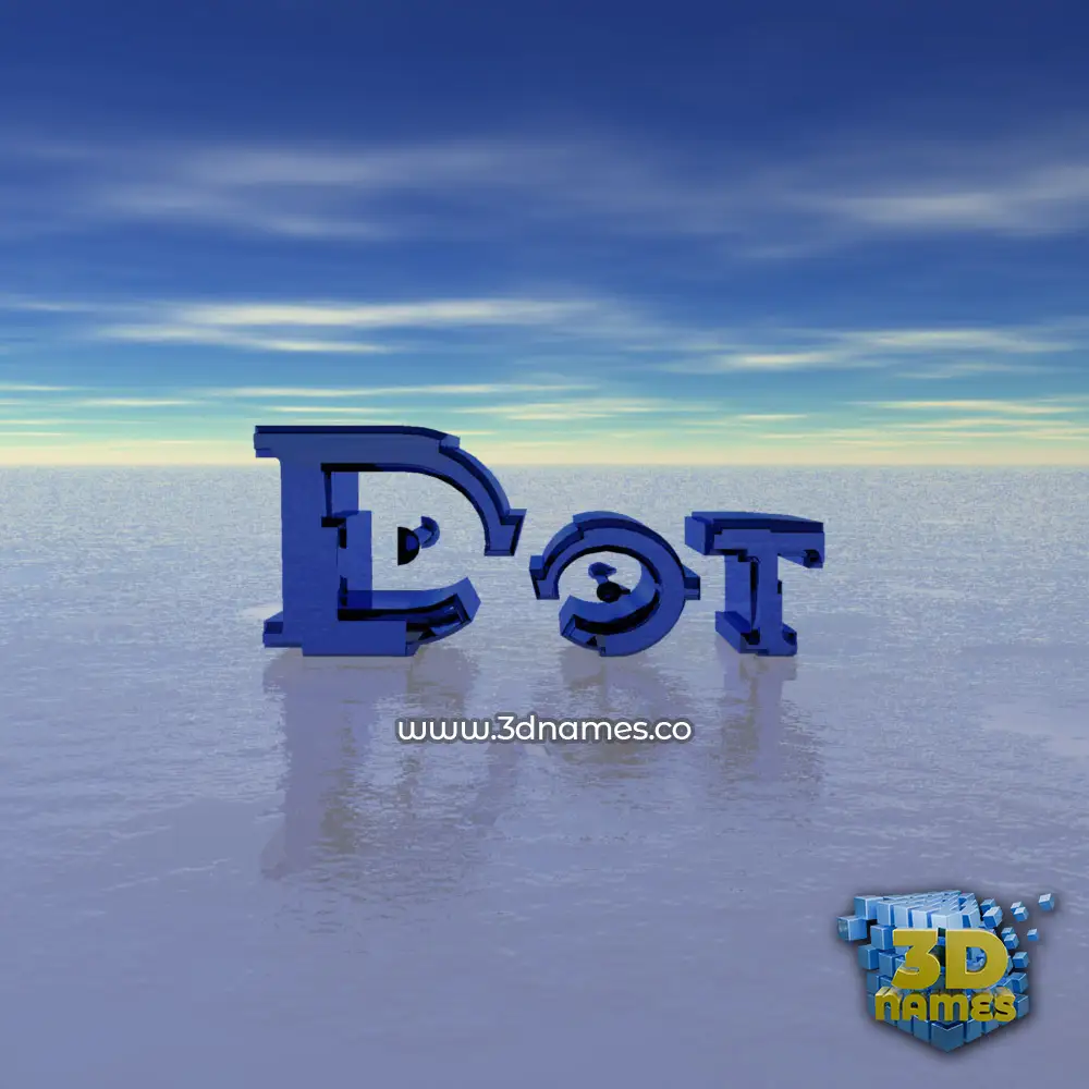 dot in Horizon style - 3D name wallpaper